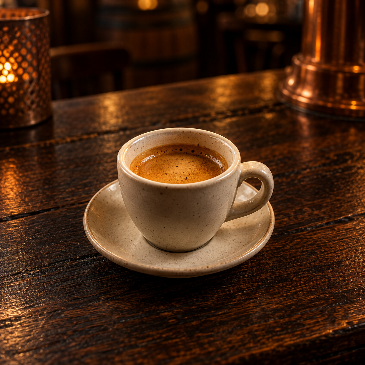 Espresso v keramickej šálke